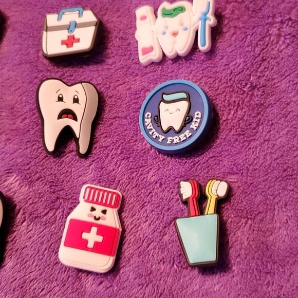 20 Dentist Dental Hygenist Assistant DDS Orthodontist Crocs Jibbitz Shoe Charms - Picture 5 of 5